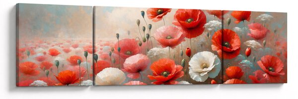 Obraz - Obraz z makami (170x50 cm)