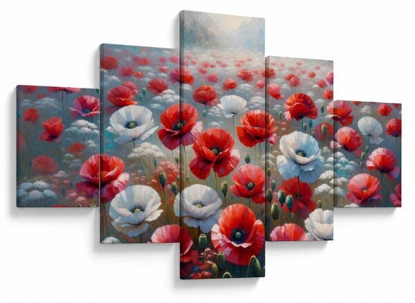 Obraz - Pole maków (125x70 cm)
