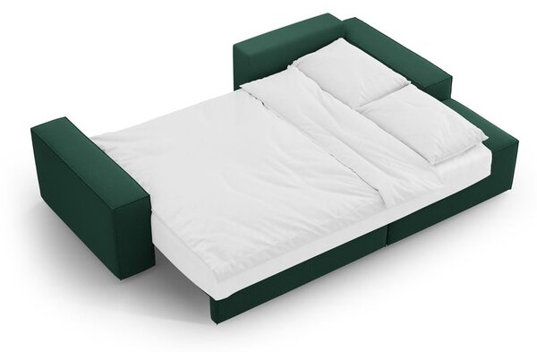 Zielony rozkładany narożnik (prawostronny) Jodie – Micadoni Home