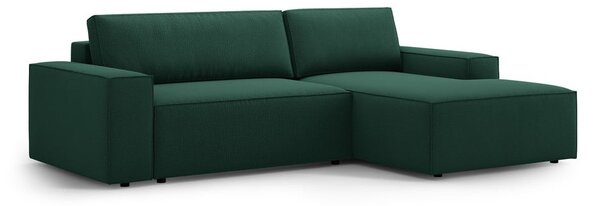 Zielony rozkładany narożnik (prawostronny) Jodie – Micadoni Home