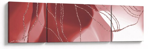 Obraz - Czerwony abstrakcyjny kwiat N⁰1 (170x50 cm)