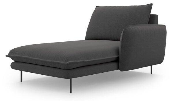 Ciemnoszary szezlong Cosmopolitan Design Vienna, prawostronny