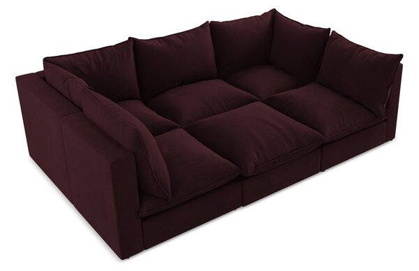 Bordowa sofa 255 cm Manao – Makamii