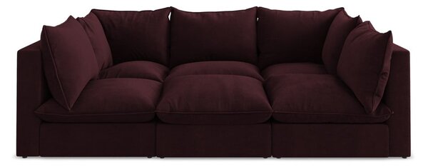 Bordowa sofa 255 cm Manao – Makamii