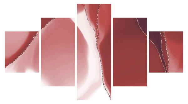Obraz - Czerwony abstrakcyjny kwiat N⁰3 (125x70 cm)