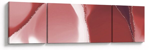 Obraz - Czerwony abstrakcyjny kwiat N⁰3 (170x50 cm)