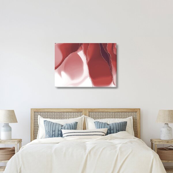 Obraz - Czerwony abstrakcyjny kwiat N⁰3 (70x50 cm)