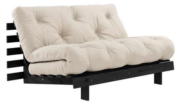 Beżowa rozkładana sofa 140 cm Roots Black Night – Karup Design
