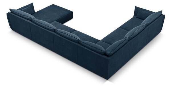 Ciemnoniebieski narożnik (lewostronny) Vanda – Mazzini Sofas