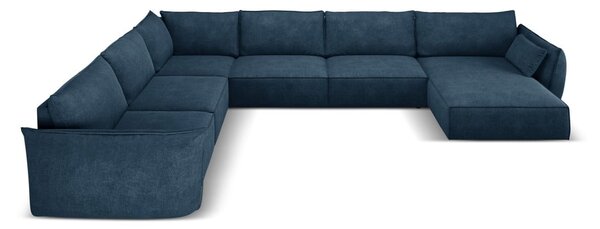 Ciemnoniebieski narożnik (lewostronny) Vanda – Mazzini Sofas