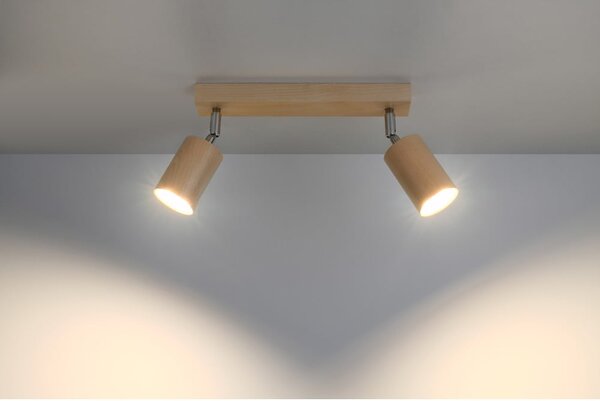 Drewniana lampa sufitowa Sollux Ludwik