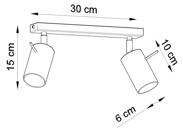 Drewniana lampa sufitowa Sollux Ludwik