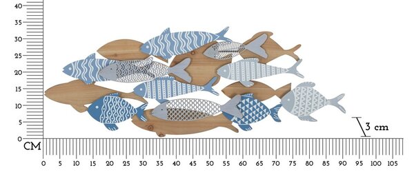 Metalowa dekoracja ścienna 91x33,5 cm Fish – Mauro Ferretti