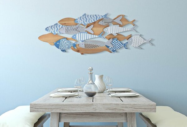 Metalowa dekoracja ścienna 91x33,5 cm Fish – Mauro Ferretti