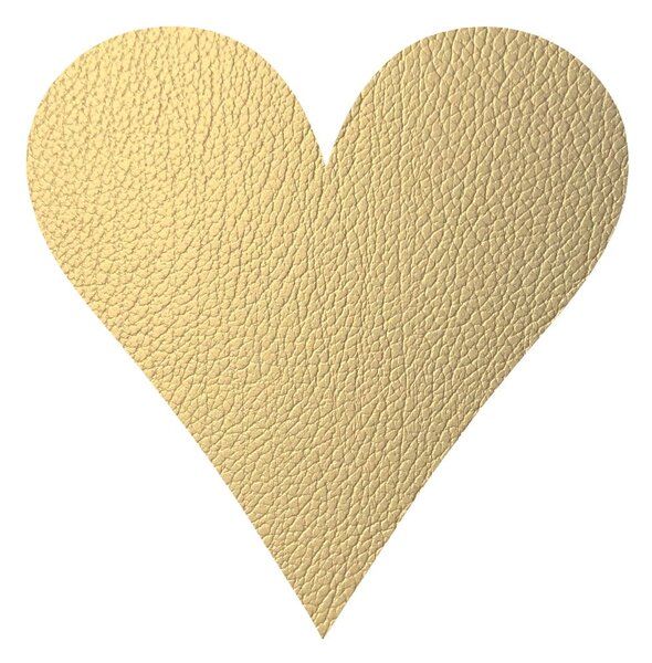 Mata stołowa ze skóry ekologicznej 30x30 cm Heart Hippo – LIND DNA