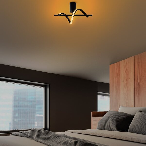 Czarna lampa sufitowa LED 7x41 cm Likma – Opviq lights