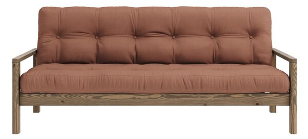 Pomarańczowobrązowa rozkładana sofa 205 cm Knob – Karup Design