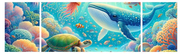 Obraz - Świat pod wodą (170x50 cm)