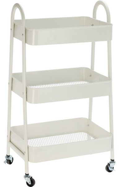 Storage Solutions Metalowy wózek kuchenny 3 półki44 x 31,5 x 79,5 cm, biały