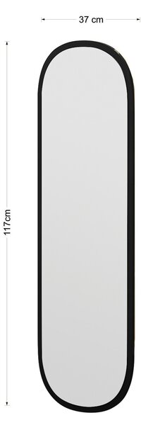 Lustro Magnum Black 40 x 120 cm
