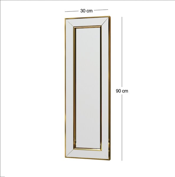 Lustro Carlos Gold 30 x 90 cm