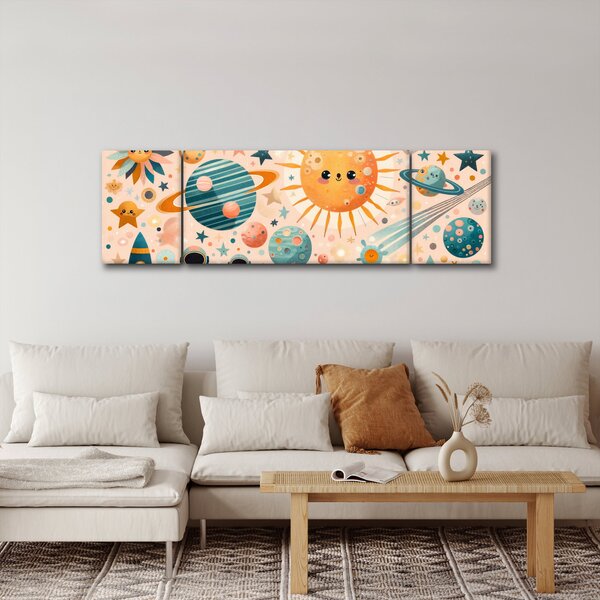 Obraz - Kawałki z kosmosu (170x50 cm)
