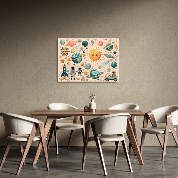 Obraz na szkle - Kawałki z kosmosu (70x50 cm)
