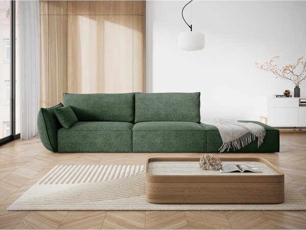 Ciemnozielony szezlong (lewostronny) Vanda – Mazzini Sofas