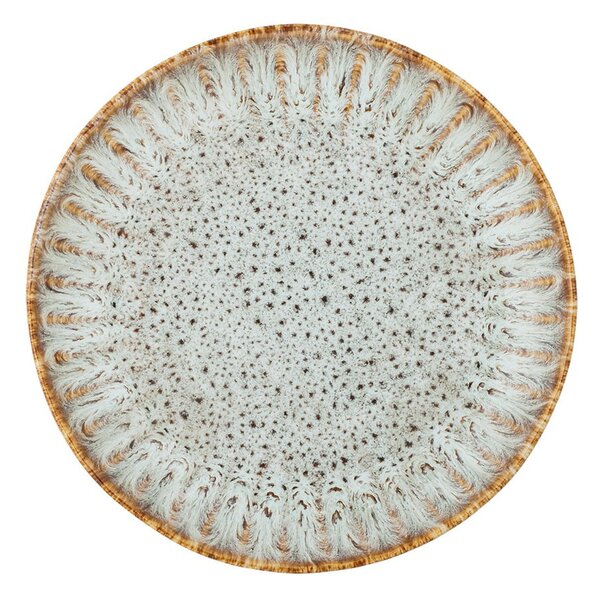 Niebiesko-beżowy kamionkowy talerz do serwowania ø 17 cm Fleur – Bloomingville