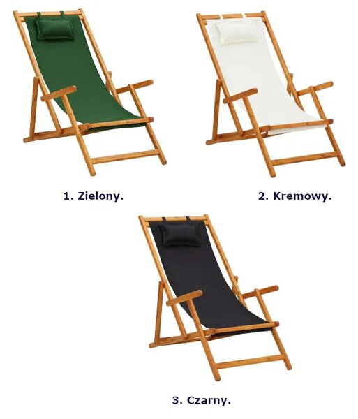 Leżak z poduszką w kolorze zielonym G1-D72