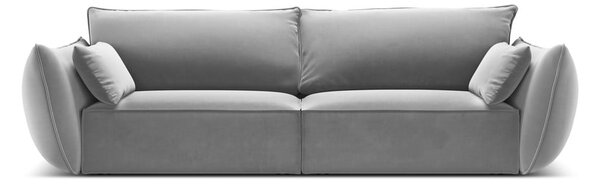 Jasnoszara aksamitna sofa 208 cm Vanda – Mazzini Sofas