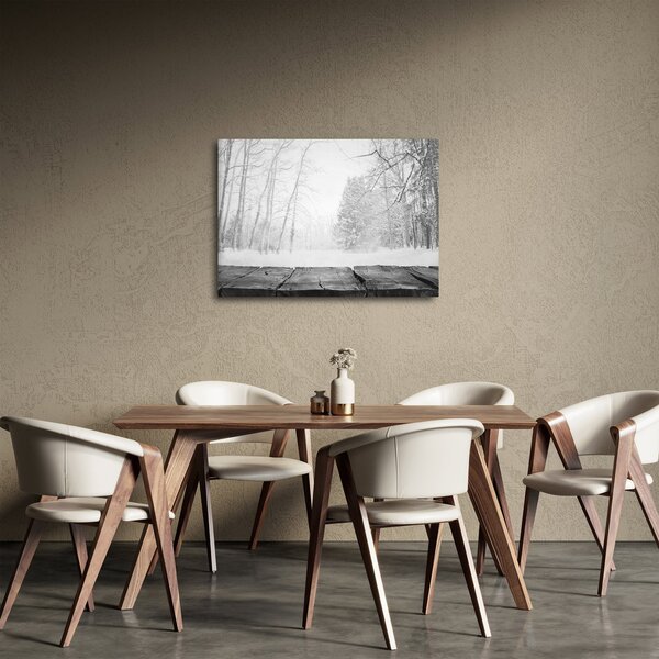 Obraz - Drewniane molo zimą (70x50 cm)
