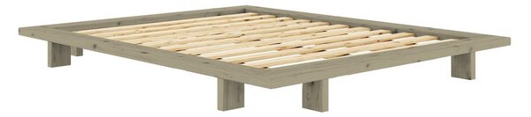 Szałwiowe łóżko dwuosobowe z litego drewna sosnowego bez zagłówka ze stelażem 140x200 cm Japan – Karup Design