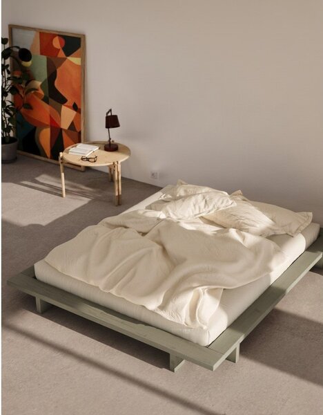 Szałwiowe łóżko dwuosobowe z litego drewna sosnowego bez zagłówka ze stelażem 140x200 cm Japan – Karup Design