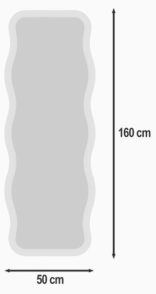 Lustro Aror White 50 x 160 cm