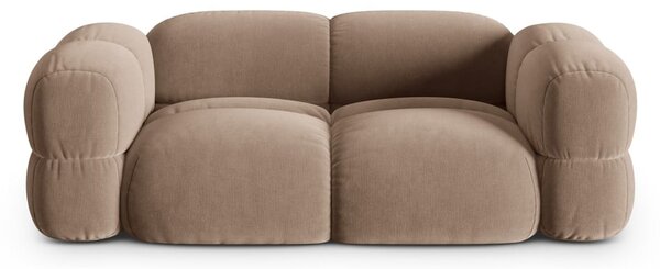 Brązowa aksamitna sofa 210 cm Loretto – Cosmopolitan Design