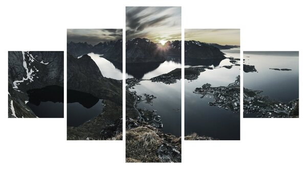 Obraz - Norweskie góry (125x70 cm)