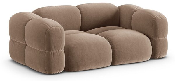 Brązowa aksamitna sofa 210 cm Loretto – Cosmopolitan Design