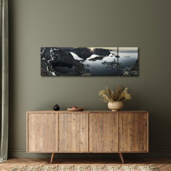 Obraz - Norweskie góry (170x50 cm)