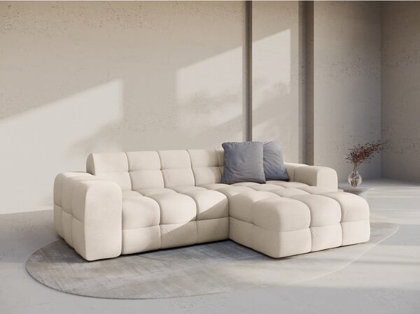 Beżowy narożnik (prawostronny/z szezlongiem) Kendal – Micadoni