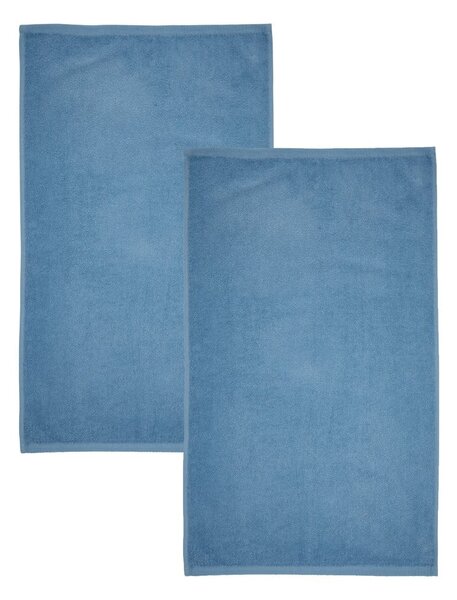 Niebieskie bawełniane ręczniki kąpielowe szybkoschnące/frotte zestaw 2 szt. 90x140 cm Quick Dry – Catherine Lansfield