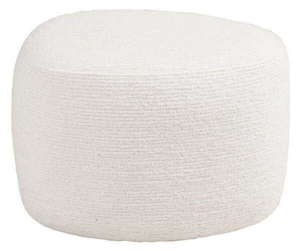 Kremowy puf z tkaniny szenilowej Hilo – House Nordic