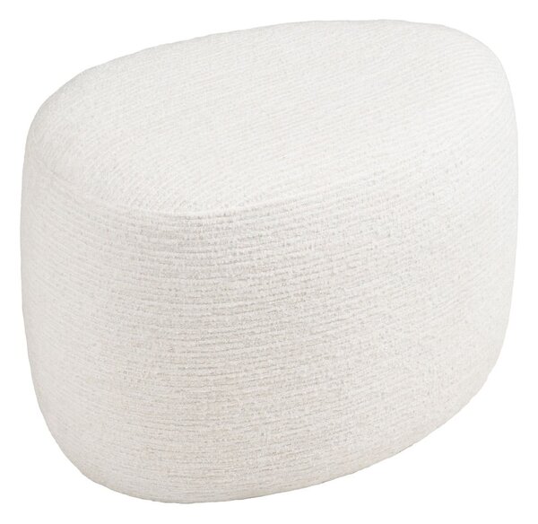 Kremowy puf z tkaniny szenilowej Hilo – House Nordic