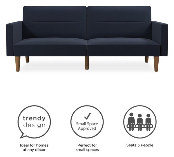 Ciemnoniebieska rozkładana sofa Støraa Mainstays