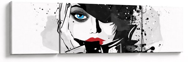 Obraz - Tajemnicza kobieta (170x50 cm)