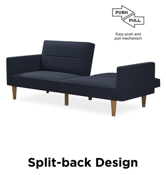 Ciemnoniebieska rozkładana sofa Støraa Mainstays
