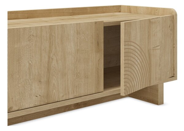 Szafka pod TV w dekorze dębu w naturalnym kolorze 140x45x40 cm Daira – Marckeric