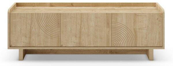 Szafka pod TV w dekorze dębu w naturalnym kolorze 140x45x40 cm Daira – Marckeric
