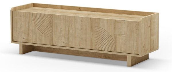 Szafka pod TV w dekorze dębu w naturalnym kolorze 140x45x40 cm Daira – Marckeric