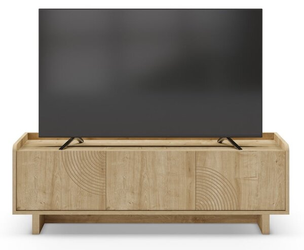 Szafka pod TV w dekorze dębu w naturalnym kolorze 140x45x40 cm Daira – Marckeric